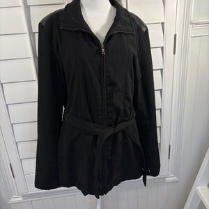 Marc New York Black Trench Coat with Belt